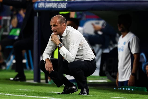 Massimiliano Allegri, head coach of SSC Napoli, looks on during the UEFA Champions League 2026 2027 football match between SSC Napoli and Arsenal FC at Diego Armando Maradona stadium in Naples, (Italy), September 9, 2026. cesarexpurini