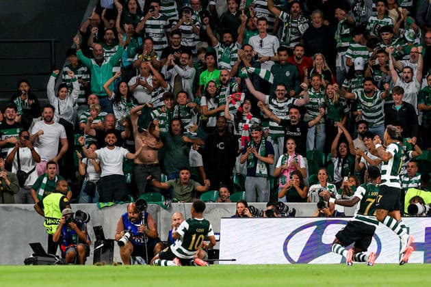 Estadio Jose Alvalde Geny Catamo forward of Sporting CP celebrates after scoring the team s first goal during the UEFA Champions League 2025 26 League Phase MD1 match between Sporting CP and Galatasaray at Estadio JosÃ Alvalade on September 9, 2026 in Lisbon, Portugal. UEFA Champions League 2026 27 - Sporting CP vs Galatasaray (Valter Gouveia SPP) Copyright: xValterxGouveia SPPx spp-en-VaGo-VG_L1010