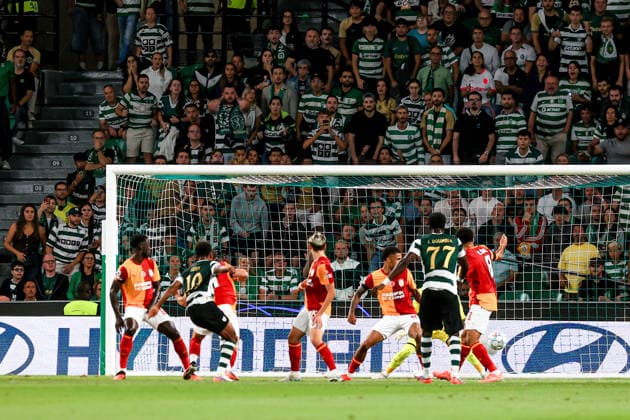 Estadio Jose Alvalde Geny Catamo forward of Sporting CP celebrates after scoring the team s first goal during the UEFA Champions League 2025 26 League Phase MD1 match between Sporting CP and Galatasaray at Estadio JosÃ Alvalade on September 9, 2026 in Lisbon, Portugal. UEFA Champions League 2026 27 - Sporting CP vs Galatasaray (Valter Gouveia SPP) Copyright: xValterxGouveia SPPx spp-en-VaGo-VG_L1000