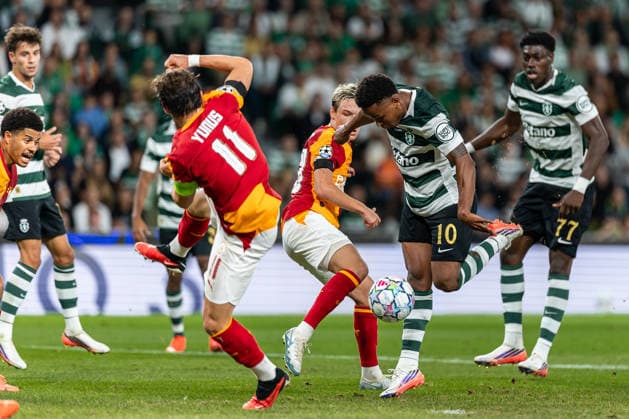 September 9, 2026, Lisbon, Lisbon, Portugal: Geny Catamo of Sporting CP shoots to goal during the Uefa Champions League 2026-27 match between Sporting CP and Galatasaray SK at Estadio Jose Alvalade on September 9, 2026 in Lisbon, Portugal. Lisbon Portugal - ZUMAs391 20260909_znp_s391_011 Copyright: xCarlosxSilvax