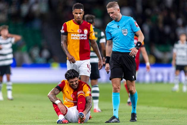 September 9, 2026, Lisbon, Lisbon, Portugal: Lisbon, September 09 - Eren Elmali of Galatasaray is seen on the ground during the Sporting CP x Galatasaray match for the UEFA Champions League 2026 27 League Phase MD1 on September 09, 2026 at Estadio Jose Alvalade, Lisbon, Portugal Lisbon Portugal - ZUMAl192 20260909_zsp_l192_044 Copyright: xMiguelxLemosx