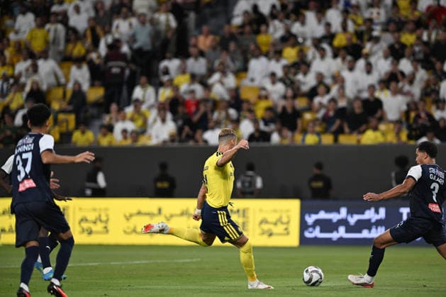 Al Nassr v Abha - Saudi Pro League RIYADH, SAUDI ARABIA - SEPTEMBER 9: Cristiano Ronaldo (C) of Al Nassr in action during of the Saudi Pro League match between Al Nassr and Abha at Alawwal Park Stadium in Riyadh, Saudi Arabia, on September 9, 2026. Mohammed Saad Anadolu Riyad Saudi Arabia. Editorial use only. Please get in touch for any other usage.  Copyright: x2026xAnadoluxMohammedxSaadx
