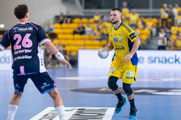Kielce 09.09.2026. Handball EHF Champions League season 2026 2027 round 1 match between Industria Kielce and HC Kriens-Luzern in Kielce, Poland --- Pilka reczna EHF Liga Mistrzow sezon 2026 2027 kolejka 1 mecz : Industria Kielce - HC Kriens-Luzern Persons Shown : Aleks Vlah Photo by Igor Jakubowski Arena Akcji NEWSPIX.PL --- newspix.pl 