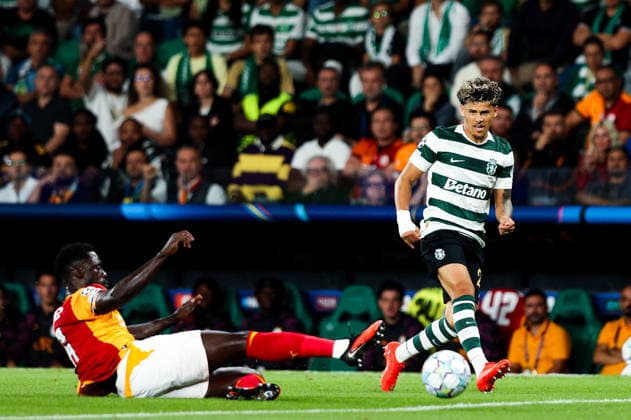 Sporting CP v Galatasaray FC - Fase de Liga da UEFA Champions League 2026 2027 Maxi Araujo do Sporting CP durante a partida entre Sporting CP v Galatasaray FC, para a Fase de Liga da UEFA Champions League 2026 2027 no Estadio Jose Alvalade, Portugal (Foto de Diogo Faria Reis Avant Sports) Lisboa Estadio Jose Alvalde Lisboa Portugal Copyright: xDiogoxFariaxReis AvantxSportsx