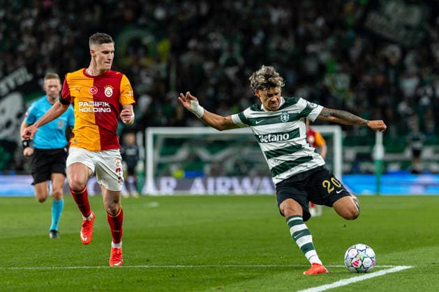 September 9, 2026, Lisbon, Lisbon, Portugal: Maximiliano Araujo of Sporting CP in action, with the ball during the Uefa Champions League 2026-27 match between Sporting CP and Galatasaray SK at Estadio Jose Alvalade on September 9, 2026 in Lisbon, Portugal. Lisbon Portugal - ZUMAs391 20260909_znp_s391_021 Copyright: xCarlosxSilvax