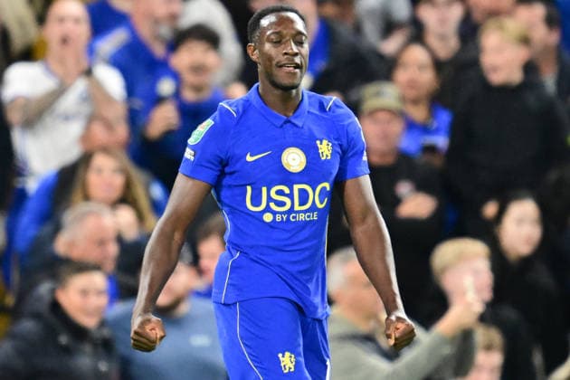Chelsea v Leeds United, Carabao cup, League cup. Chelsea forward Danny Wellbeck (18) scores a goal and celebrates 4-2 during the Carabao cup match between Chelsea and Leeds United at Stamford Bridge, London, UK on 9 September 2026. London Stamford Bridge Greater London UK Editorial use only DataCo restrictions apply See www.football-dataco.com , Copyright: xDennisxGoodwinx PSI-24841-0048