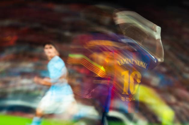 Spain-Football-UEFA Champions League FC Barcelona, Barca v Feyenoord in Barcelona, Spain. FC Barcelona player Lamine Yamal (10) during UEFA Champions League match between FC Barcelona and Feyenoord in Spotify Camp Nou Stadium, Barcelona, Spain, on September 9, 2026. Barcelona Spotify Camp Nou Stadium Barcelona Spain