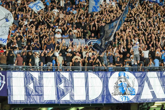 September 9, 2026, Naples, Naples, Italy: Supporters of SSC Napoli During the UEFA Champions League football match between SSC Napoli and Arsenal FC on September 9, 2026, at the Diego Armando Maradona Stadium in Naples. Napoli Vs Arsenal Of The Europa Champions League 2026 27  - ZUMAs236 20260909_aap_s236_065 Copyright: xFabioxSassox