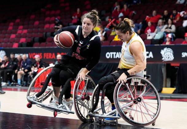 September 9, 2026, Ottawa, On, Canada: Spain s Maria Victoria Alonso Vilarino (13) collides with CanadaöÄÃ s Arinn Young (6).. IWBF Wheelchair Basketball World Championships group stage action in Ottawa, Wednesday Sept.9, 2026. Canada News - September 9, 2026  - ZUMAc35_ 20260909_zaf_c35_059 Copyright: xAdrianxWyldx