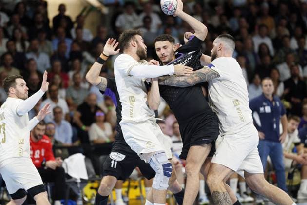 Handball - Champions League - NAntes vs Orlen Wisla Plock Ayoub ABDI of HBC Nantes during the EHF Champions League, Group Phase handball match between HBC Nantes and Orlen Wisla Plock on 09 September 2026 at H Arena in Nantes, France - Photo Julien Kammerer NantesFrance  Copyright: xJulienxKammererx