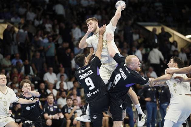 Handball - Champions League - NAntes vs Orlen Wisla Plock Zoran ILIC of Orlen Wisla Plock during the EHF Champions League, Group Phase handball match between HBC Nantes and Orlen Wisla Plock on 09 September 2026 at H Arena in Nantes, France - Photo Julien Kammerer NantesFrance  Copyright: xJulienxKammererx