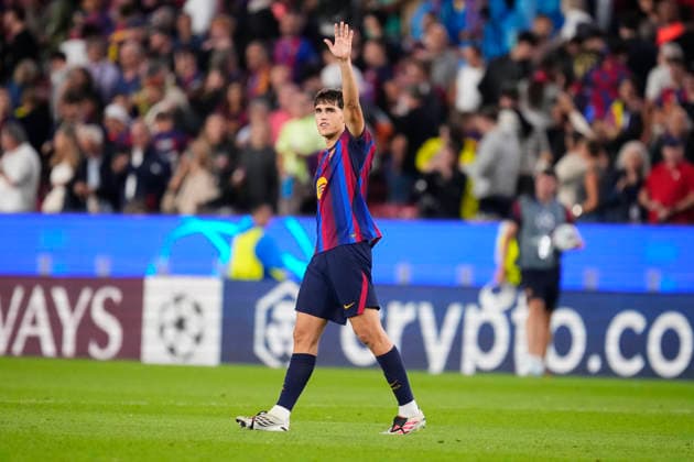 FC Barcelona, Barca v Feyenoord - UEFA Champions League 2026 27 League Phase MD1 Pau Cubarsi centre-back of Barcelona and Spain greets after the UEFA Champions League 2026 27 League Phase MD1 match between FC Barcelona and Feyenoord at Camp Nou on September 9, 2026 in Barcelona, Spain. Barcelona Spain  Copyright: xJosexBretonx originalFilename:bretonhernandez-fcbarcel260909_np6h8.jpg