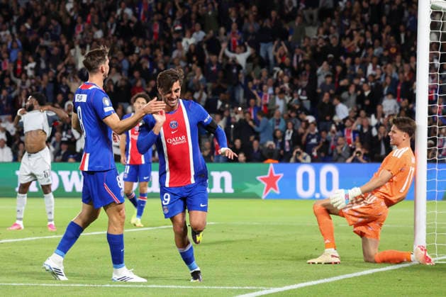 FOOTBALL : Paris Saint Germain Vs SK Slovan Bratislava - Ligue des Champions - 09 09 2026 Joie sur le 3eme but de Ferran Torres (Paris Saint Germain) ParisFrance  Copyright: xMichaelxBaucherx