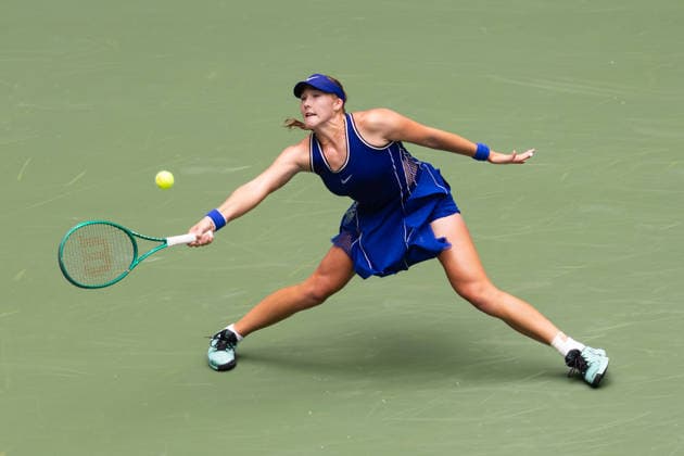 September 9, 2026: Mirra Andreeva in action against Coco Gauff (USA) during their Quarterfinal match at the US Open on September 9, 2026, held at the USTA Billie Jean King National Tennis Center in New York City. CSM Tennis 2026: US Open, September 9, 2026  - ZUMAc04_ 20260909_zma_c04_048 Copyright: xBerniexHaleyx
