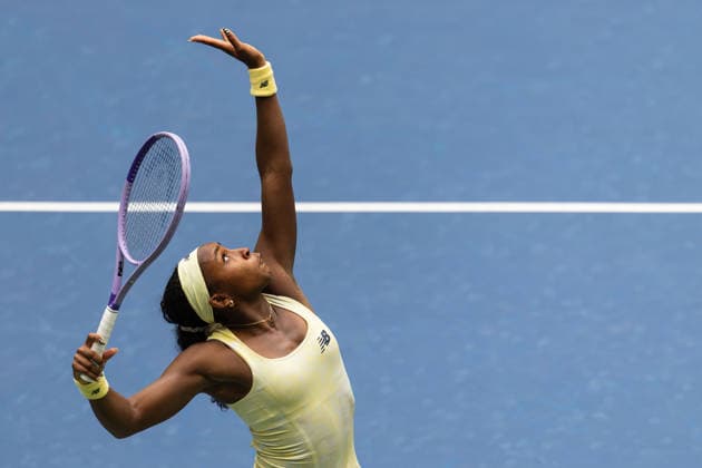 September 9, 2026: Coco Gauff (USA) in action against Mirra Andreeva during their Quarterfinal match at the US Open on September 9, 2026, held at the USTA Billie Jean King National Tennis Center in New York City. CSM Tennis 2026: US Open, September 9, 2026  - ZUMAc04_ 20260909_zma_c04_054 Copyright: xBerniexHaleyx