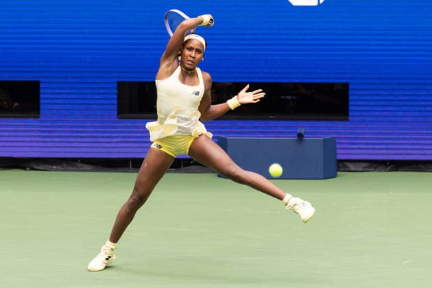 September 9, 2026: Coco Gauff (USA) in action against Mirra Andreeva during their Quarterfinal match at the US Open on September 9, 2026, held at the USTA Billie Jean King National Tennis Center in New York City. CSM New York City USA - ZUMAc04_ 20260909_zma_c04_050 Copyright: xBerniexHaleyx