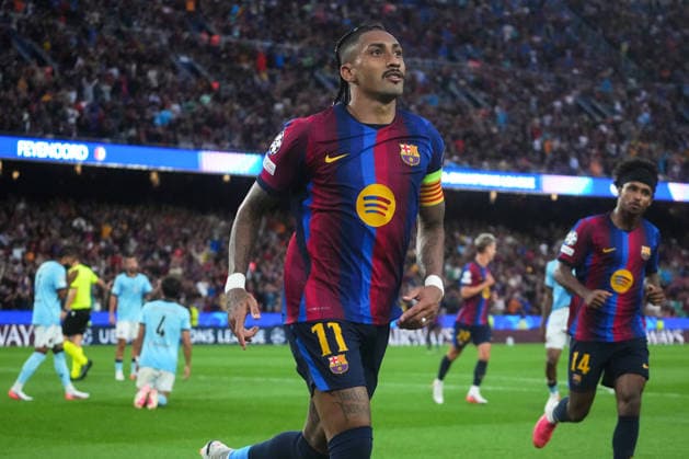 ESP: FC Barcelona, Barca - Feyenoord. UEFA Champions League. Matchday 1. Raphael Dias Belloli Raphinha of FC Barcelona celebrates the 3-0 during the UEFA Champions League match between FC Barcelona and Feyenoord played at Spotify Camp Nou Stadium on 9 Sept 2026 in Barcelona, Spain. kpng Copyright: xSergioxRuizx xPRESSINPHOTOx PS_2627_BAR_FEY_095