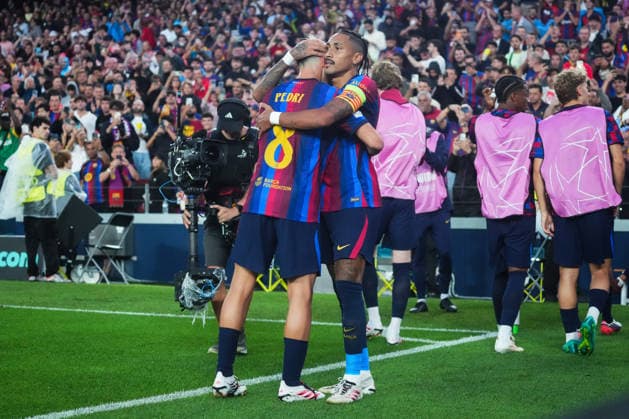 ESP: FC Barcelona, Barca - Feyenoord. UEFA Champions League. Matchday 1. Raphael Dias Belloli Raphinha of FC Barcelona celebrates the 3-0 during the UEFA Champions League match between FC Barcelona and Feyenoord played at Spotify Camp Nou Stadium on 9 Sept 2026 in Barcelona, Spain. kpng Copyright: xSergioxRuizx xPRESSINPHOTOx PS_2627_BAR_FEY_102