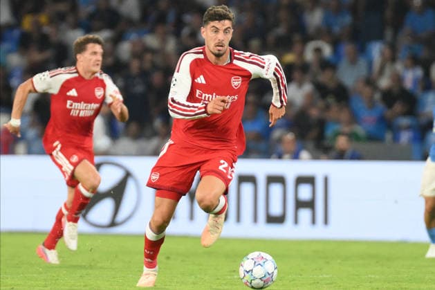 SOCCER - UEFA Champions League - SSC Napoli vs. Arsenal FC Photo by IPA ABACAPRESS.COM88331431 - Kai Havertz of Arsenal FC in action during the UEFA Champions League match between SSC Napoli and Arsenal FC at the Diego Armando Maradona Stadium Naples Italy  Copyright: xIPAxSport ABACAx