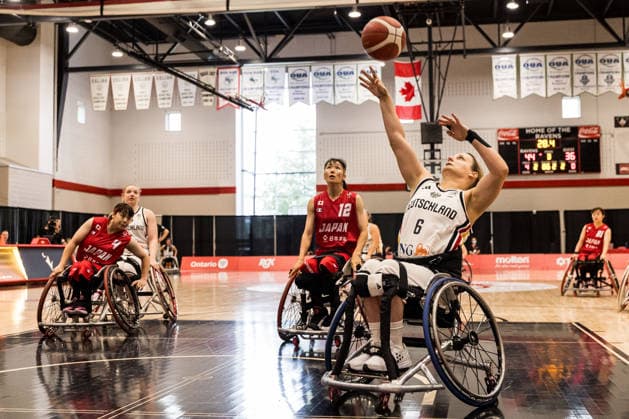 OTTAWA, CANADA - SEPTEMBER 09: Catharina Weiss (Germany, 6) controls the ball during the Ottawa IWBF Wheelchair Basketball World Championships match between Germany vs. Japan at Carleton University on matchday 1 of the Ottawa IWBF Wheelchair Basketball World Championships on September 09, 2026 in Ottawa, Canada. Canada Copyright: xSteffiexWunderlx