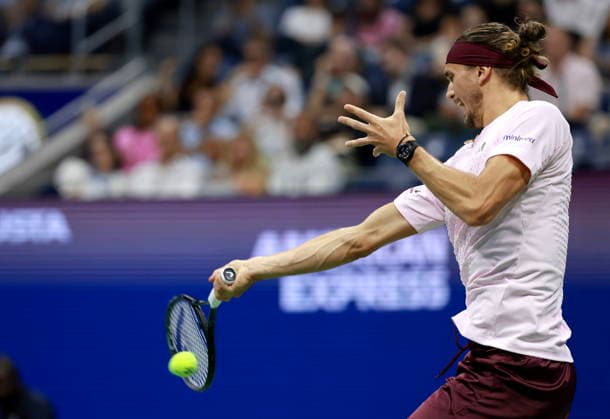 US Open tennis tournament - Day 11 Alexander Zverev of Germany in action against Botic Van de Zandschulp of the Netherlands during their Men s Singles Quarterfinals match of the US Open Tennis Championships at the USTA Billie Jean King National Tennis Center in Flushing Meadows, New York, USA, 09 September 2026. FLUSHING MEADOWS NEW YORK United States  Copyright: xCRISTOBALxHERRERA-ULASHKEVICHx