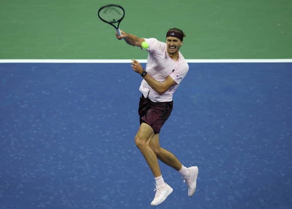US Open tennis tournament - Day 10 Alexander Zverev of Germany in action against Botic van de Zandschulp of the Netherlands in their men s singles quarter-final match at the US Open Tennis Championships at the USTA Billie Jean King National Tennis Center in Flushing Meadows, New York, USA, 09 September 2026. The 2026 US Open runs from 23 August through 13 September. FLUSHING MEADOWS NEW YORK United States  Copyright: xBRIANxHIRSCHFELDx