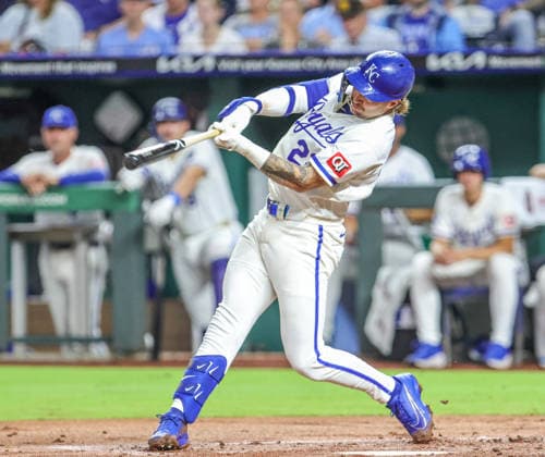 SEP 9, 2026: Kansas City Royals catcher Carter Jensen (22) at bat in the 1st inning against the Diamondbacks at Kauffman Stadium Kansas City, MO. CSM Kansas City United States - ZUMAc04_ 20260909_zma_c04_175 Copyright: xRomanxPunox
