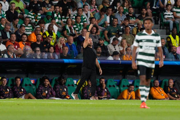September 9, 2026, Lisbon, Lisbon, Portugal: Okan Buruk, Galatasaray SK Coach, (C) and Luis Guilherme of Sporting CP (R) in action during UEFA Champions League 2025 26 League phase Matchday 1 between Sporting CP and Galatasaray SK at Estadio Jose Alvalade..Final score: Sporting CP 3:1 Galatasaray SK Sporting CP Vs Galatasaray SK In Lisbon, Portugal  - ZUMAs197 20260909_aaa_s197_618 Copyright: xBrunoxdexCarvalhox