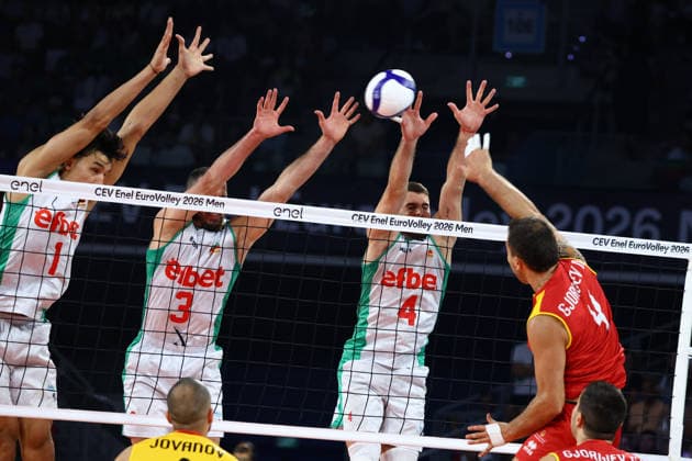 Men s European Volleyball Championship A match between Bulgaria and North Macedonia during the Men s European Volleyball Championship in Sofia, Bulgaria, on September 9, 2026. Sofia Bulgaria  Copyright: xSTRx originalFilename:str-menseuro260909_np22L.jpg