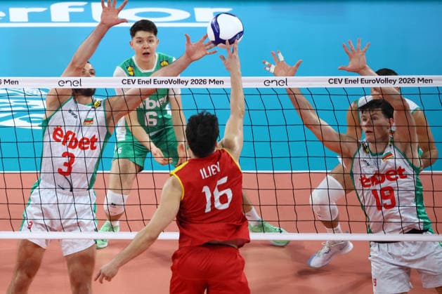 Men s European Volleyball Championship A match between Bulgaria and North Macedonia during the Men s European Volleyball Championship in Sofia, Bulgaria, on September 9, 2026. Sofia Bulgaria  Copyright: xSTRx originalFilename:str-menseuro260909_np3Ft.jpg