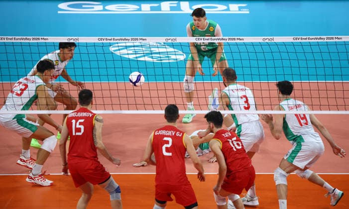 Men s European Volleyball Championship A match between Bulgaria and North Macedonia during the Men s European Volleyball Championship in Sofia, Bulgaria, on September 9, 2026. Sofia Bulgaria  Copyright: xSTRx originalFilename:str-menseuro260909_npL8q.jpg