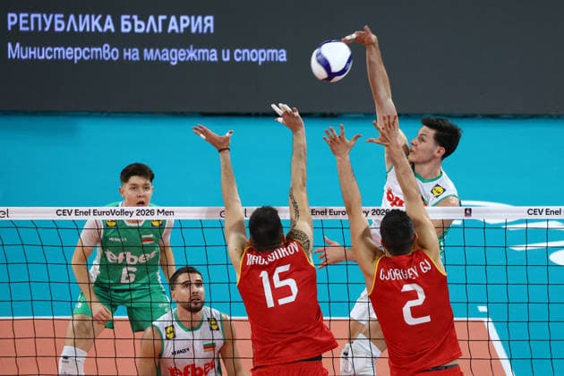 Men s European Volleyball Championship A match between Bulgaria and North Macedonia during the Men s European Volleyball Championship in Sofia, Bulgaria, on September 9, 2026. Sofia Bulgaria  Copyright: xSTRx originalFilename:str-menseuro260909_nptSj.jpg