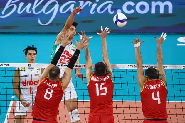 Men s European Volleyball Championship A match between Bulgaria and North Macedonia during the Men s European Volleyball Championship in Sofia, Bulgaria, on September 9, 2026. Sofia Bulgaria  Copyright: xSTRx originalFilename:str-menseuro260909_npVb6.jpg