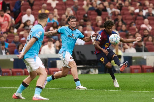ESP: UEFA Champions League football FC Barcelona, Barca v Feyenoord Rotterdam Lamine Yamal of FC Barcelona during UEFA Champions League football between FC Barcelona v Feyenoord Rotterdam played at Spotify Camp Nou Stadium in Barcelona on September 9, 2026 in Spain Spain Futbol Copyright: xAgenciaxLOFx