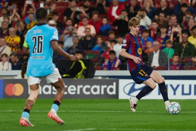 ESP: UEFA Champions League football FC Barcelona, Barca v Feyenoord Rotterdam Anthony Gordon of FC Barcelona during UEFA Champions League football between FC Barcelona v Feyenoord Rotterdam played at Spotify Camp Nou Stadium in Barcelona on September 9, 2026 in Spain Spain Futbol Copyright: xAgenciaxLOFx