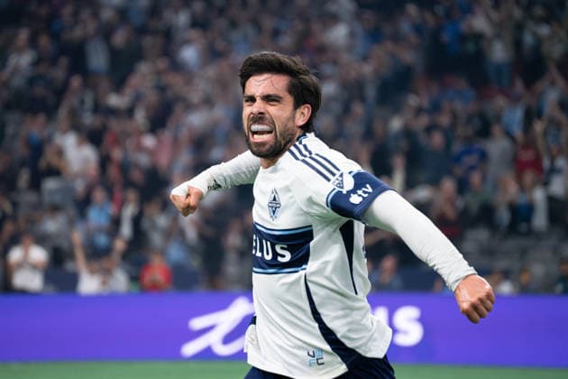 VANCOUVER, CANADA - SEPTEMBER 9: Brian White of Vancouver Whitecaps FC celebrates after scoring their first goal during the Major League Soccer match between Vancouver Whitecaps FC and LA Galaxy at BC Place Stadium on September 9, 2026 in Vancouver, British Columbia, Canada. Copyright: xAmyxElle SPPx Sportspressphoto_SPR227566