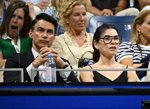 FLUSHING NY- SEPTEMBER 08: Julianna Margulies and Keith Lieberthal are seen watching Carlos Alcaraz Vs Ben Shelton at the quarter finals in Arthur Ashe Stadium during The US Open at the USTA Billie Jean King National Tennis Center on September 8, 2026 in Flushing Queens. Copyright: xmpi04x xMediaPunchx