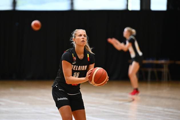 Belgium v Germany - FIBA Women s Basketball World Cup 2026 Quarter-Final BERLIN, GERMANY - SEPTEMBER 10 : Allemand Julie point guard of Belgium pictured during media activities ahead of the upcoming FIBA Women s Basketball World Cup quarter final match between Belgium and Germany in Berlin on September 10, 2026 in Berlin, Germany, 10 09 2026 Berlin Germany  Copyright: xVincentxKalutx