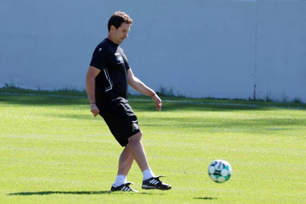 10.09.2026, xrekx, Fussball 3.Liga, 1.FC Saarbruecken - Training v.l. Argirios Giannikis Trainer (1.FC Saarbruecken) Saarbruecken