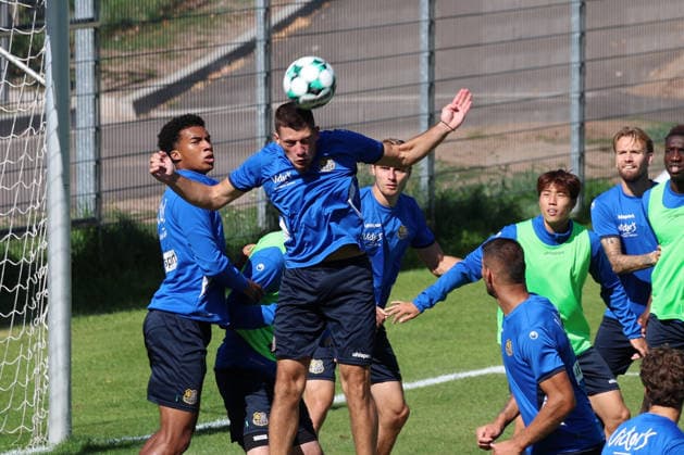 10.09.2026, xrekx, Fussball 3.Liga, 1.FC Saarbruecken - Training v.l. Mladen Cvjetinovic (1.FC Saarbruecken) Saarbruecken