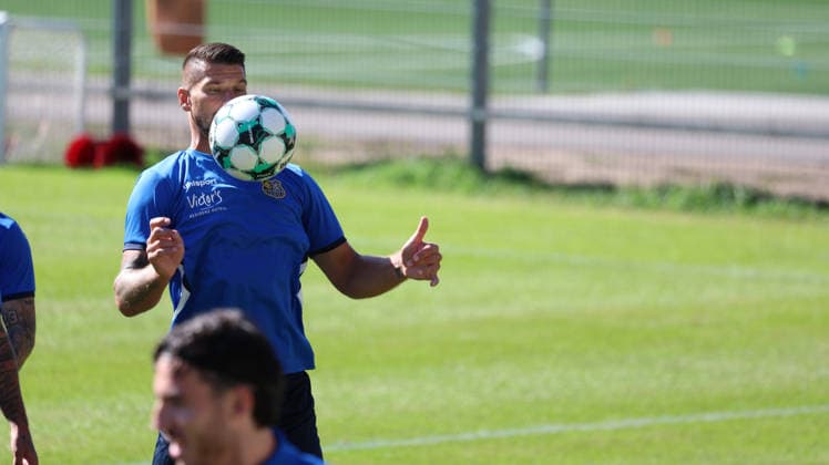 10.09.2026, xrekx, Fussball 3.Liga, 1.FC Saarbruecken - Training v.l. Kai Brünker Bruenker(1.FC Saarbruecken) Saarbruecken