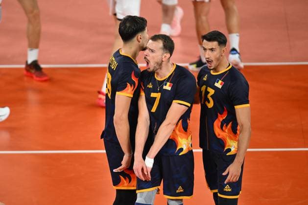 CEV EuroVolley 2026, Romania - Latvia, 09 September 2026 Rares Balean plays during the CEV EuroVolley 2026 game between Romania and Latvia, in Cluj Napoca, Romania, 9 September 2026. Copyright: xAlexxNicodimx