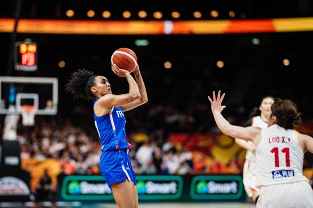 FIBA Women™s Basketball World Cup 2026: China vs. Frankreich, 10.09.2026 Leila Lacan (Frankreich, 71); Basketball, FIBA Women™s Basketball World Cup 2026, Final Phase, Viertelfinale: China vs. Frankreich am 10.09.2026 in der Uber Arena, Berlin Copyright: xBEAUTIFULxSPORTS Tonhäuserx