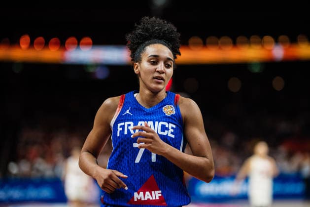 FIBA Women™s Basketball World Cup 2026: China vs. Frankreich, 10.09.2026 Leila Lacan (Frankreich, 71); Basketball, FIBA Women™s Basketball World Cup 2026, Final Phase, Viertelfinale: China vs. Frankreich am 10.09.2026 in der Uber Arena, Berlin Copyright: xBEAUTIFULxSPORTS Tonhäuserx