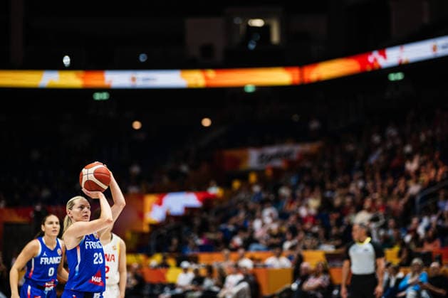 FIBA Women™s Basketball World Cup 2026: China vs. Frankreich, 10.09.2026 Marine Johannes (Frankreich, 23); Basketball, FIBA Women™s Basketball World Cup 2026, Final Phase, Viertelfinale: China vs. Frankreich am 10.09.2026 in der Uber Arena, Berlin Copyright: xBEAUTIFULxSPORTS Tonhäuserx