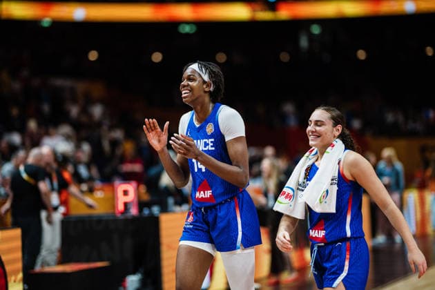 FIBA Women™s Basketball World Cup 2026: China vs. Frankreich, 10.09.2026 Dominique Malonga (Frankreich, 14), Carla Leite (Frankreich, 0); Basketball, FIBA Women™s Basketball World Cup 2026, Final Phase, Viertelfinale: China vs. Frankreich am 10.09.2026 in der Uber Arena, Berlin Copyright: xBEAUTIFULxSPORTS Tonhäuserx
