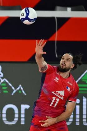 CEV EuroVolley 2026, France - Switzerland , 10 September 2026 Antoine Brizard plays during the CEV EuroVolley 2026 game between France and Switzerland, in Cluj Napoca, Romania, 10 September 2026. Copyright: xAlexxNicodimx