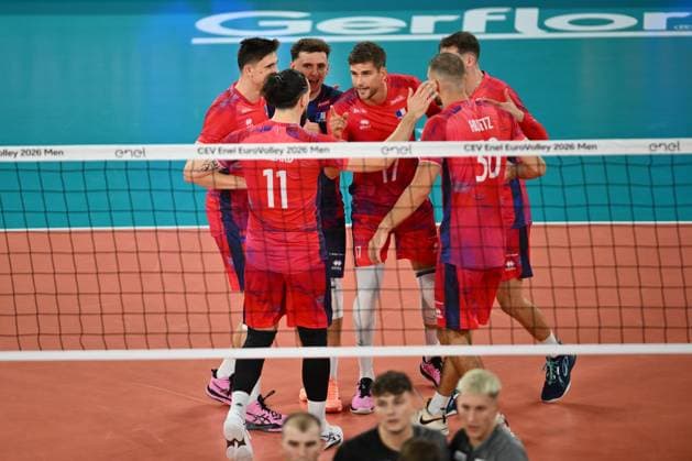 CEV EuroVolley 2026, France - Switzerland , 10 September 2026 Trevor Clevenot plays during the CEV EuroVolley 2026 game between France and Switzerland, in Cluj Napoca, Romania, 10 September 2026. Copyright: xAlexxNicodimx