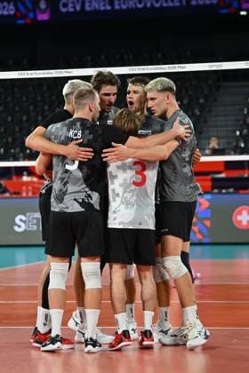 CEV EuroVolley 2026, France - Switzerland , 10 September 2026 Etienne Schalch plays during the CEV EuroVolley 2026 game between France and Switzerland, in Cluj Napoca, Romania, 10 September 2026. Copyright: xAlexxNicodimx
