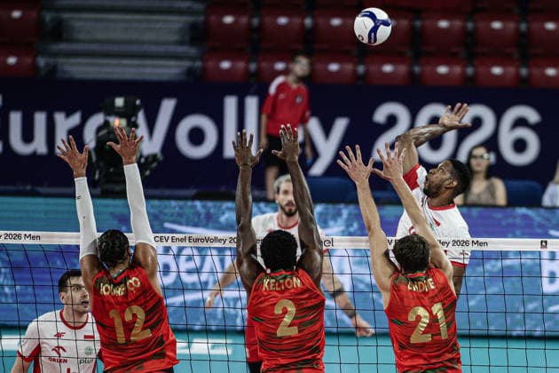 IPA88358976 - Poland s Leon Venero in action during the CEV Enel Eurovolley 2026 pool phase match between Poland and Portugal at Arena 8888 in Sofia, Bulgaria, on September 10, 2026  Copyright: xIvanxSxIvanov IPAxSportx xx IPA88358976
